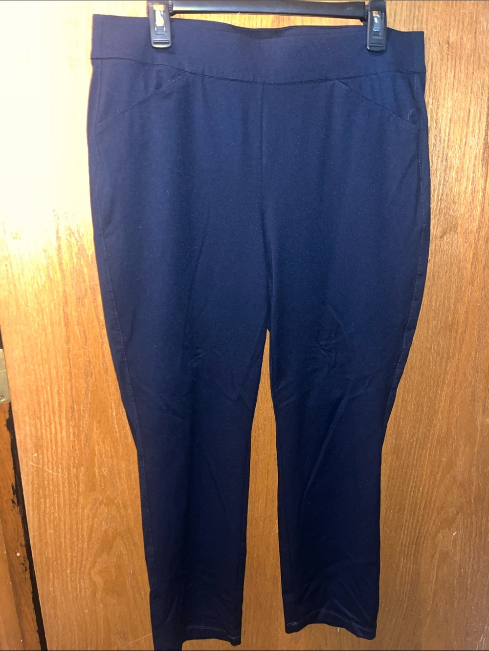 Chico's Navy Straight-Leg Pull-On Pants